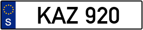 Trailer License Plate